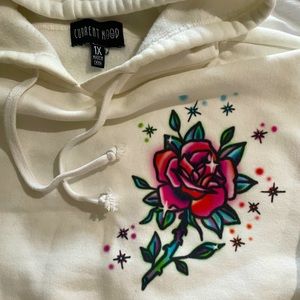 Current Mood “Mom” Heart Crop Hoodie